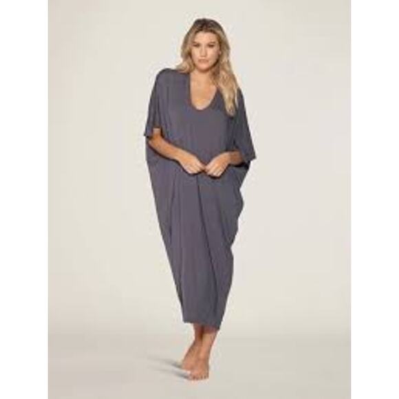 Barefoot Dreams Other - Barefoot Dreams Luxe Milk Jersey Caftan Grey/Graphite One Size